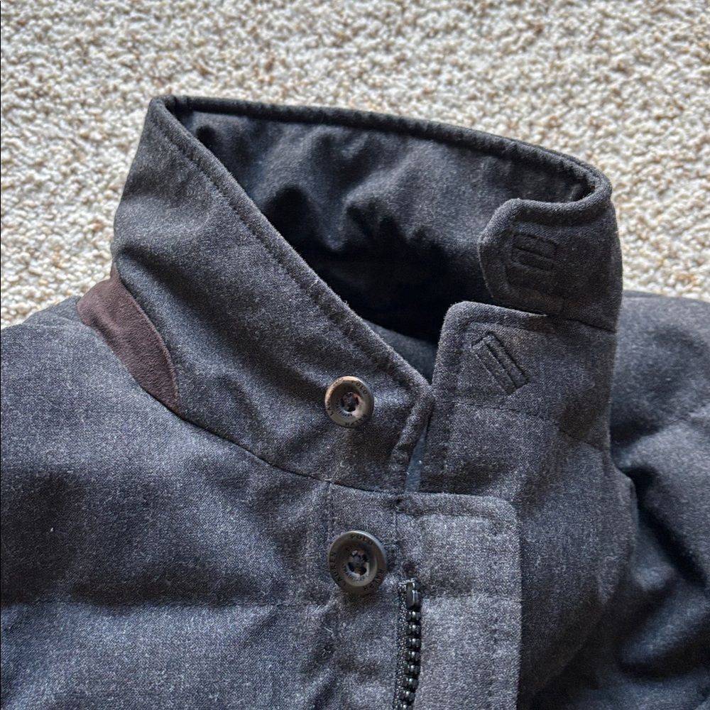 Polo Ralph Lauren Gray Wool Down Insulated Quilted Puffer Blazer Jacket M - Picture 11 of 16